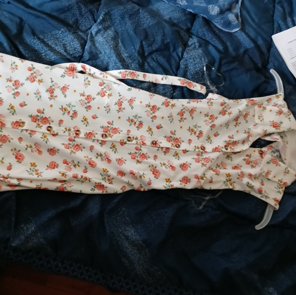 White flower summer dress - Picture 1 of 1